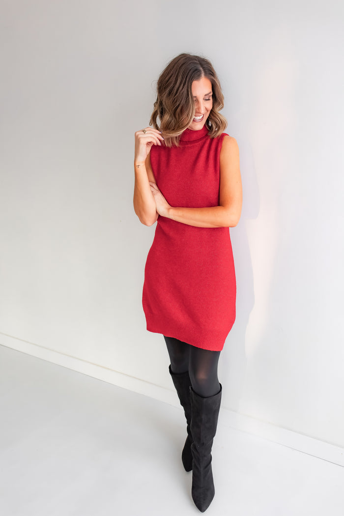 The Linnie Turtleneck Sweater Dress - One Eleven Olive Boutique