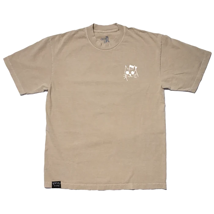 The Quiet Life Music Cat T-Shirt Mushroom Pure Boardshop