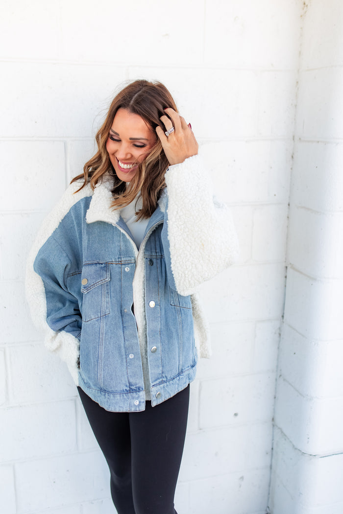 The Revival Fleece and Denim Jacket - One Eleven Olive Boutique