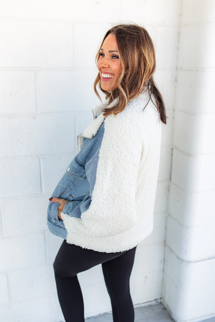 The Revival Fleece and Denim Jacket - One Eleven Olive Boutique