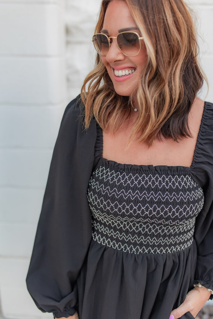 The Shadow Stitch Dress - One Eleven Olive Boutique
