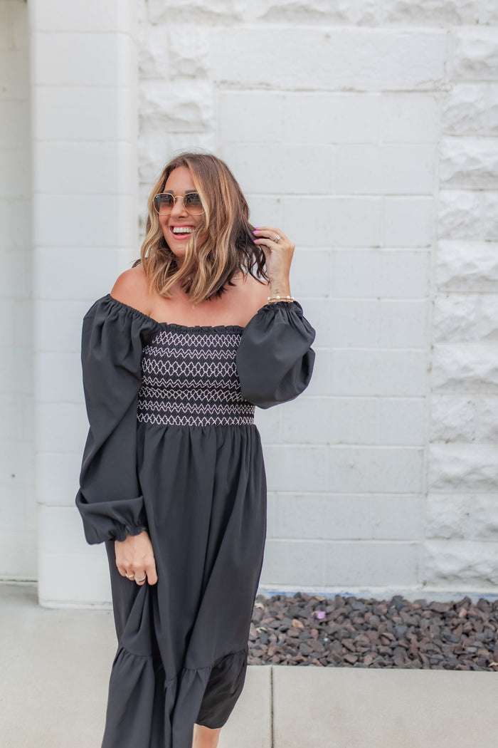 The Shadow Stitch Dress - One Eleven Olive Boutique