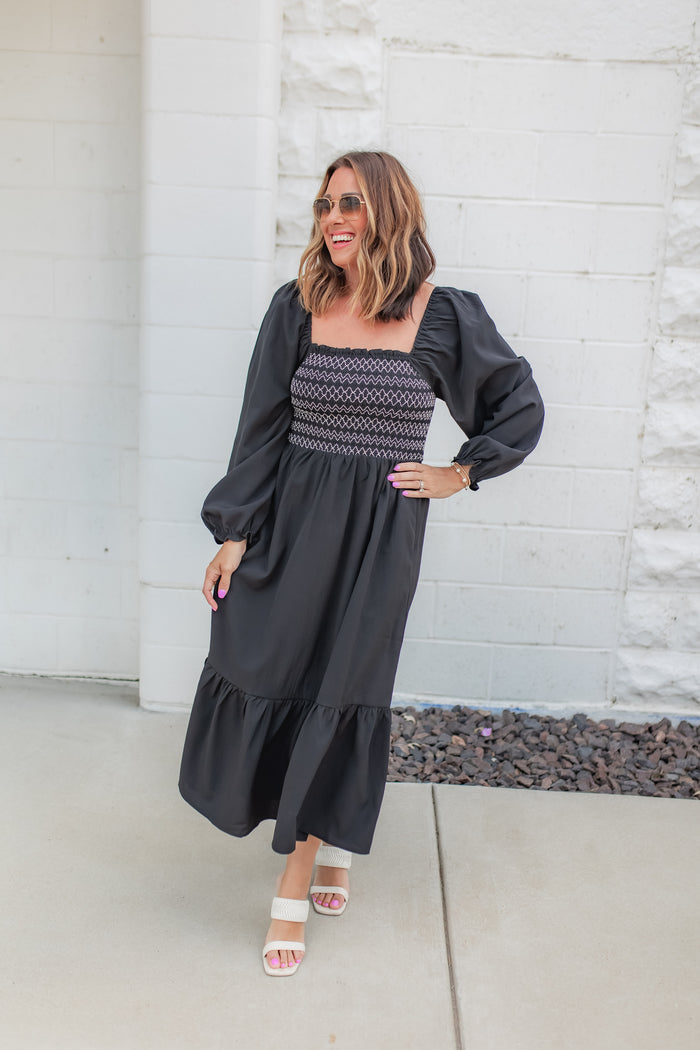 The Shadow Stitch Dress - One Eleven Olive Boutique