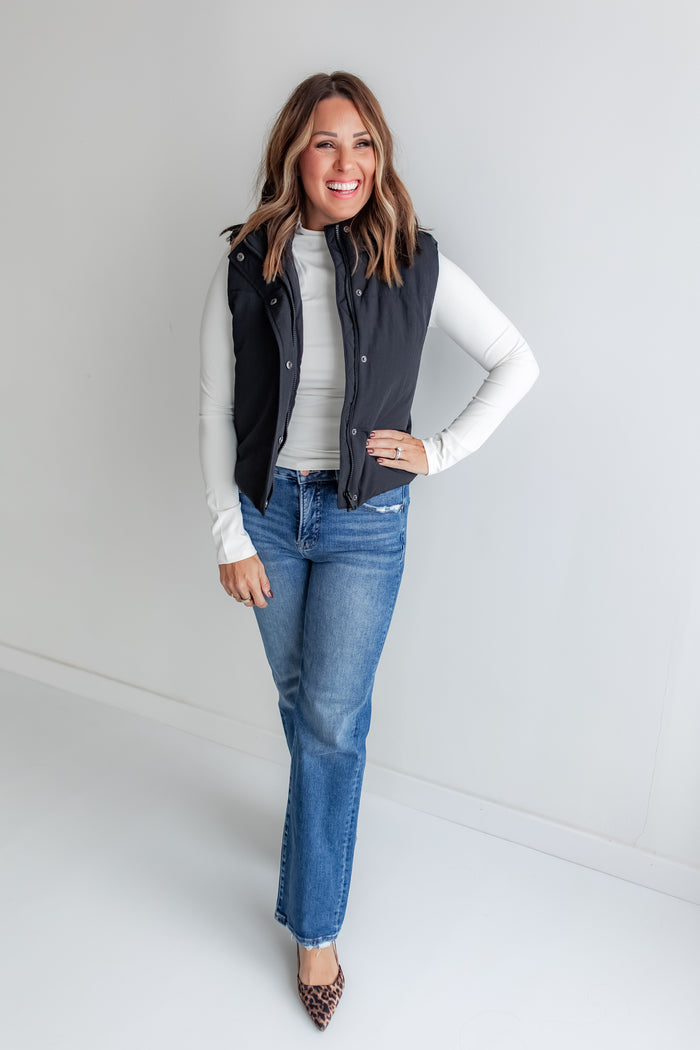 The Slight Chill Puffer Vest - One Eleven Olive Boutique