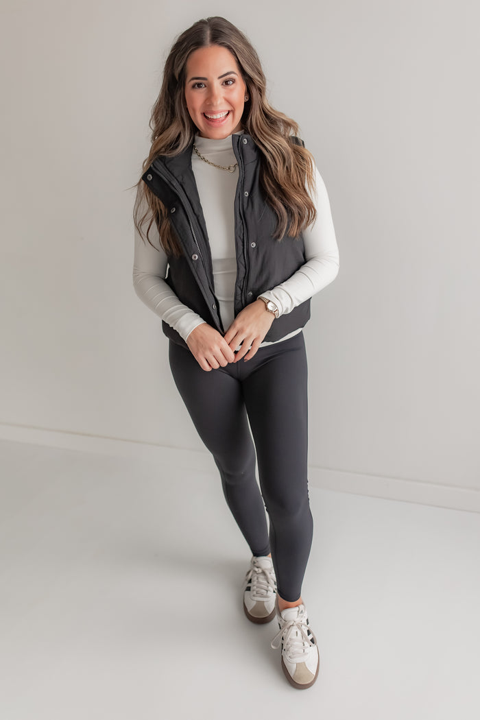 The Slight Chill Puffer Vest - One Eleven Olive Boutique