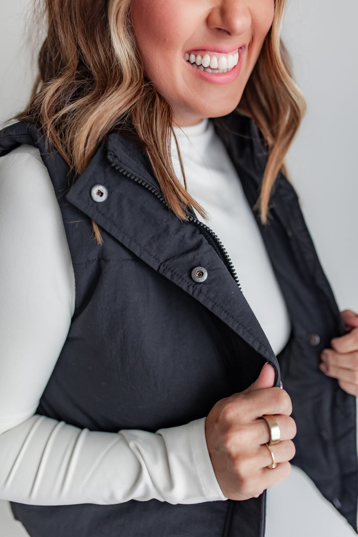 The Slight Chill Puffer Vest - One Eleven Olive Boutique