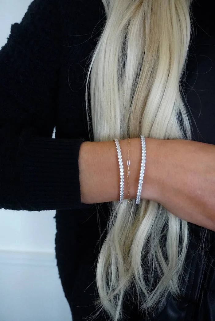 The Stretchy Tennis Bracelet - Gold - One Eleven Olive Boutique