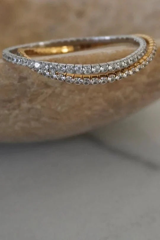 The Stretchy Tennis Bracelet - Gold - One Eleven Olive Boutique