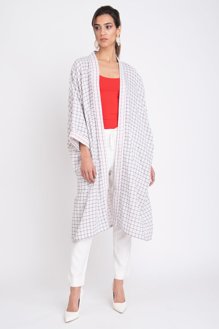 Tilal Cotton Handwoven Checks Abaya