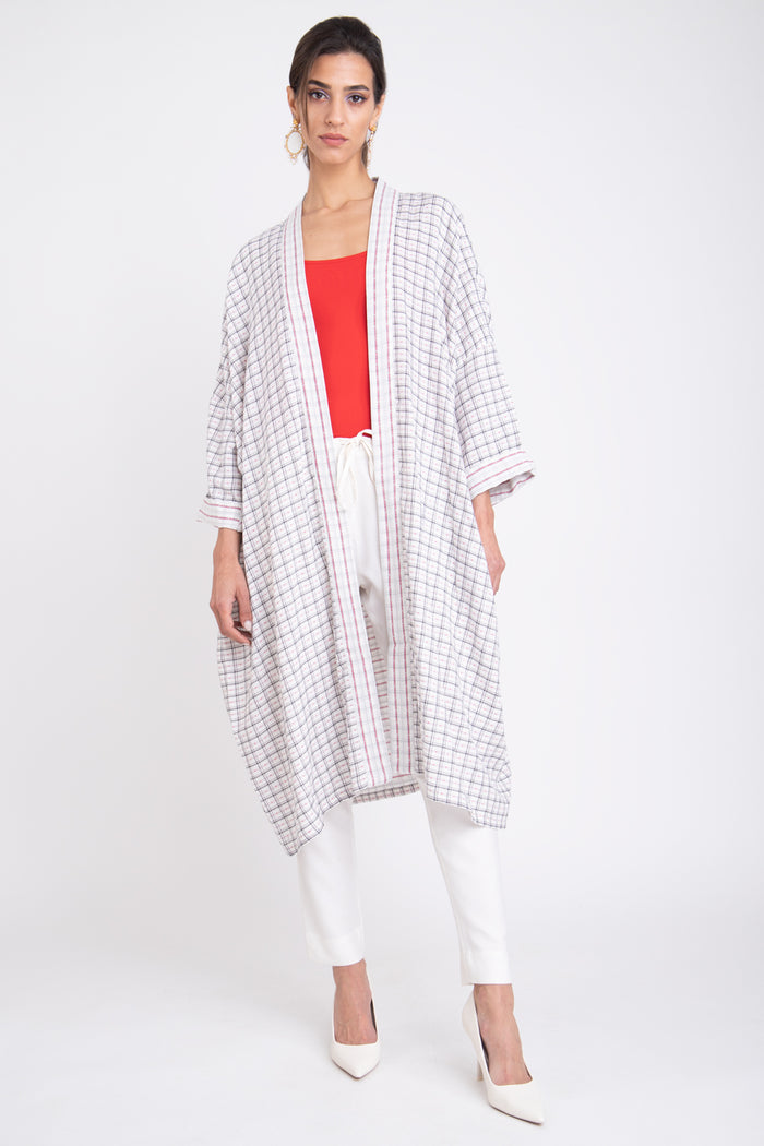 Tilal Cotton Handwoven Checks Abaya