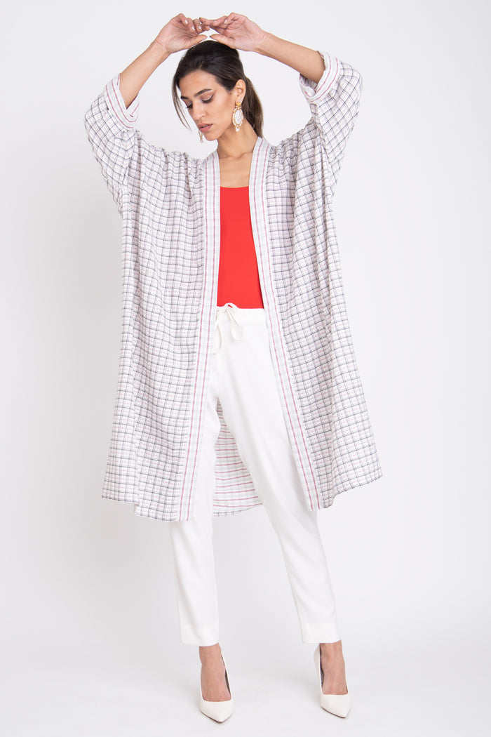 Tilal Cotton Handwoven Checks Abaya