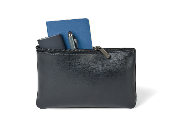 Travis & Wells® Leather Zippered Pouch