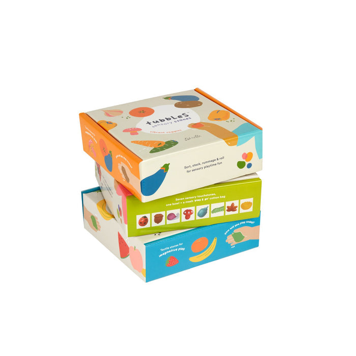 Tubbles Sensory Stones - Vibrant Veggies