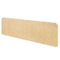 Wooden bed safety guard rail for toddler beds in natural finish.
