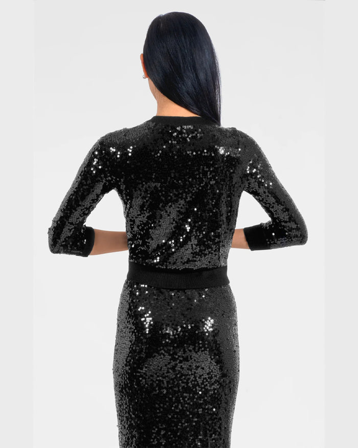 Gretchen Scott Twinkle Sweater Black Met Ball Twinkle