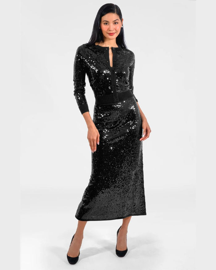 Gretchen Scott Twinkle Sweater Black Met Ball Twinkle