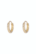 Twisted Petite Hoop - 14k Yellow Gold