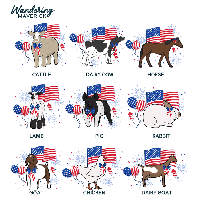 USA Animals- CHOOSE YOUR ANIMAL– Infant/Toddler/Youth