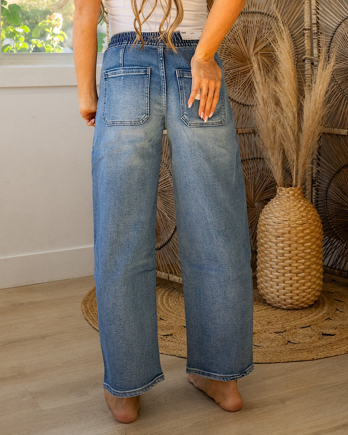 Vervet Dylan Drawstring Barrel Jeans Vervet
