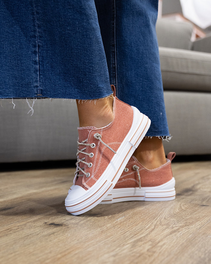 Very G Aman Sparkle Sneakers - Rust Very G
