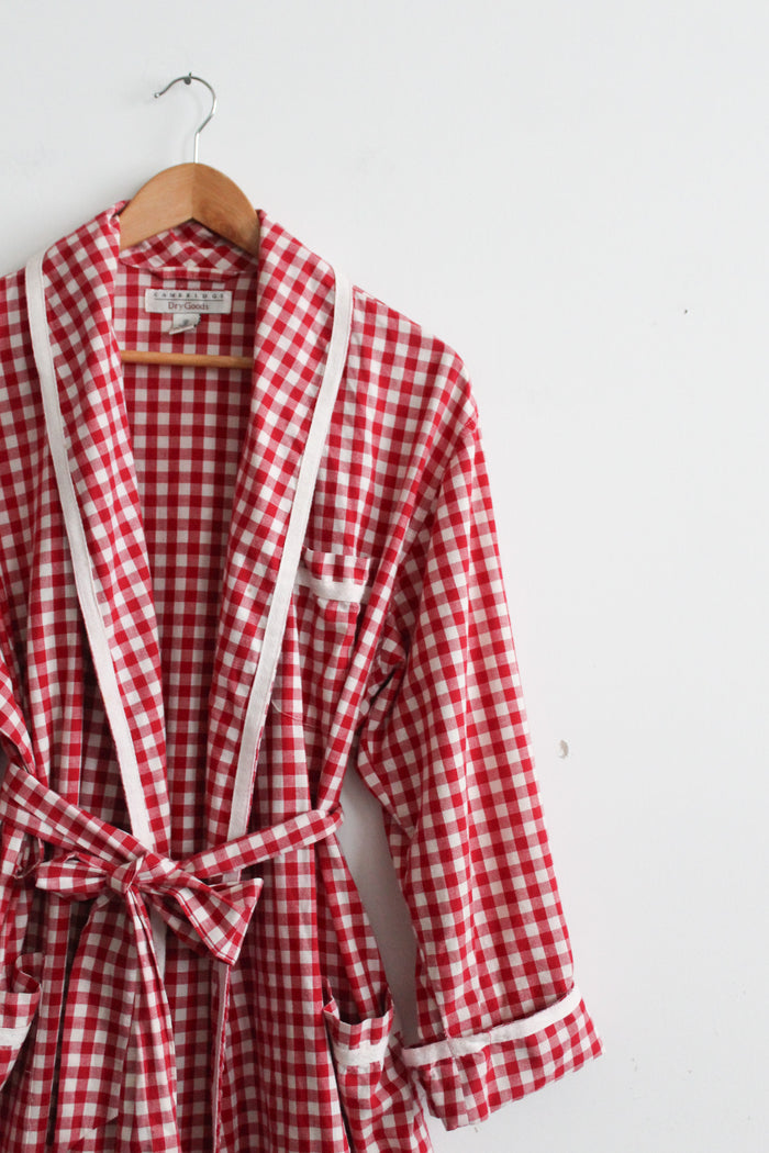 vintage gingham cotton duster