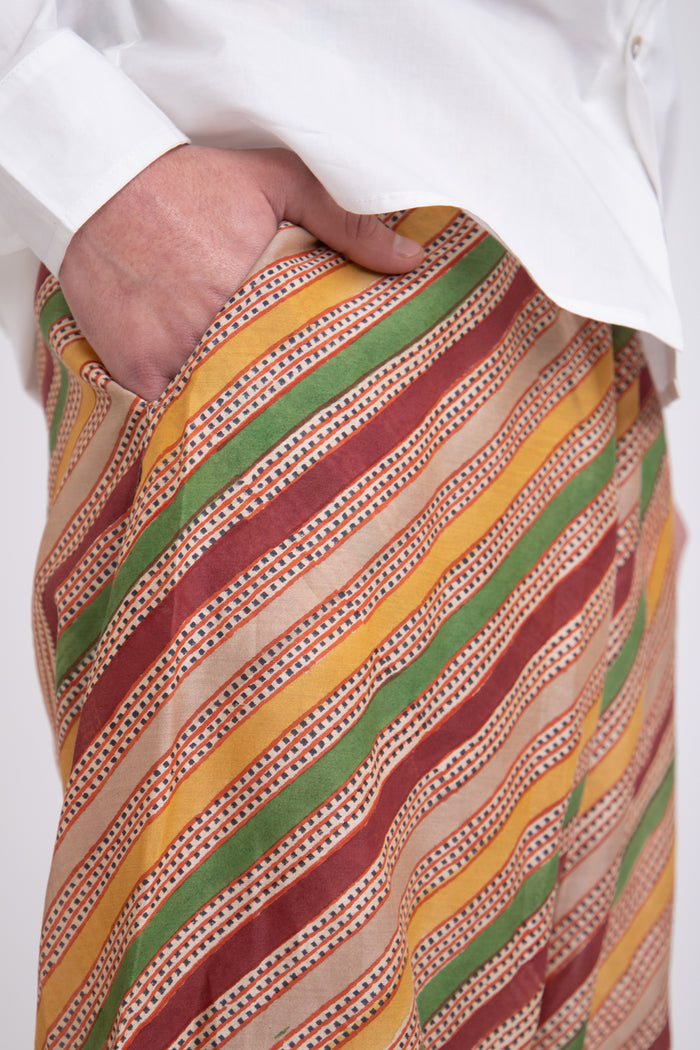 Wael Cotton Silk Multicolor Sirwal