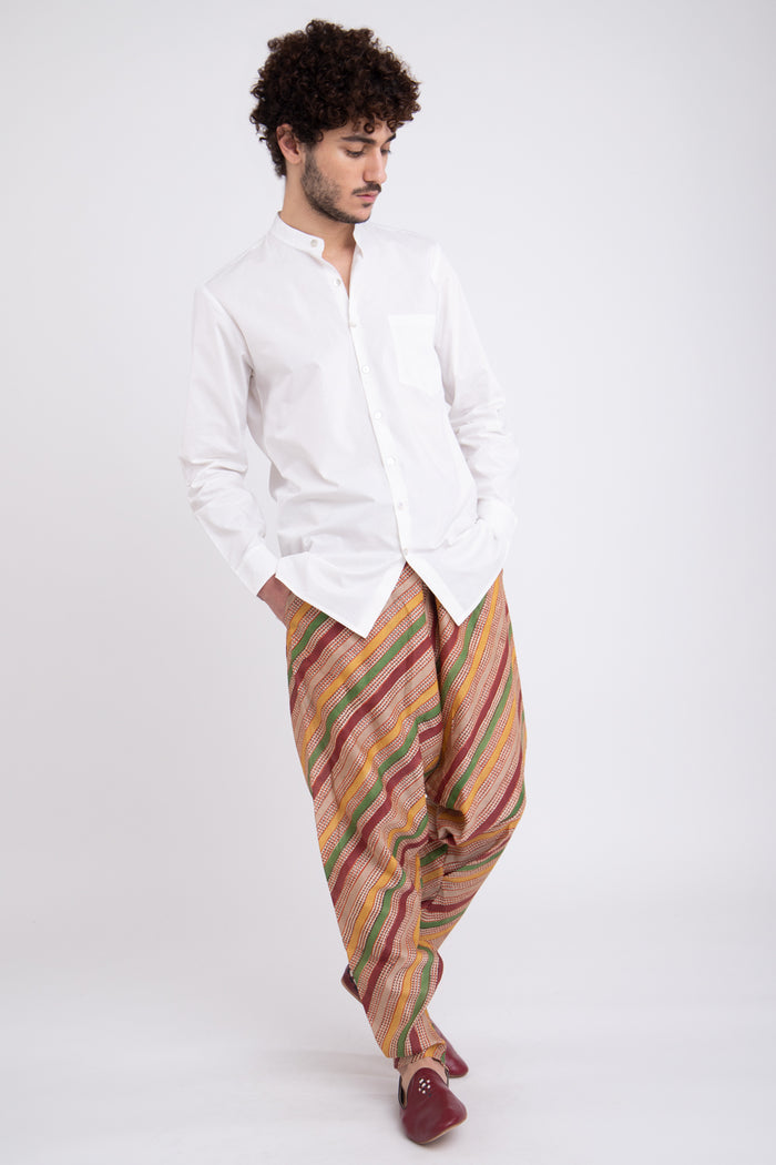 Wael Cotton Silk Multicolor Sirwal