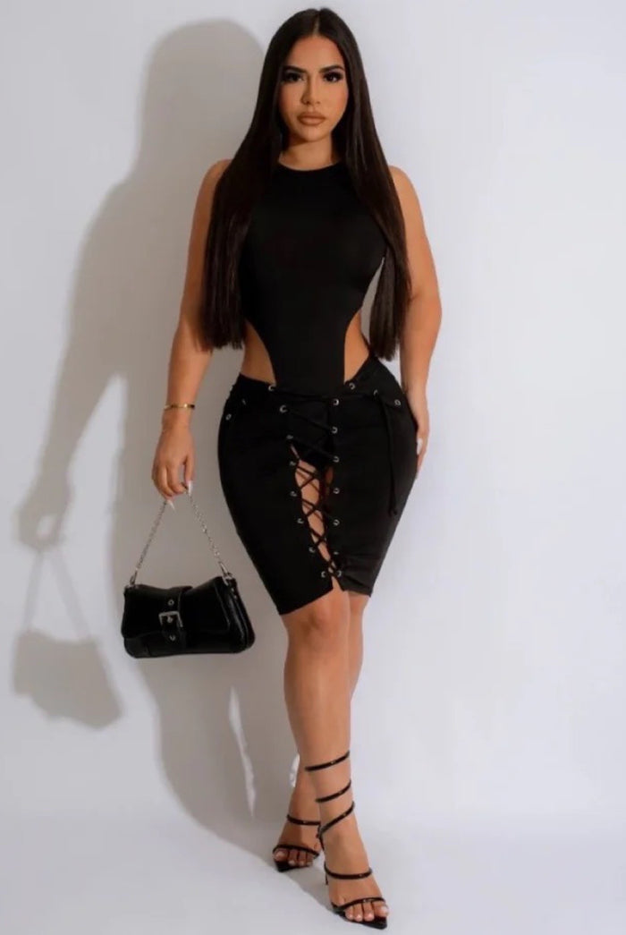 Walking Trend.....Bodysuit Skirt Set May Pink Clothing