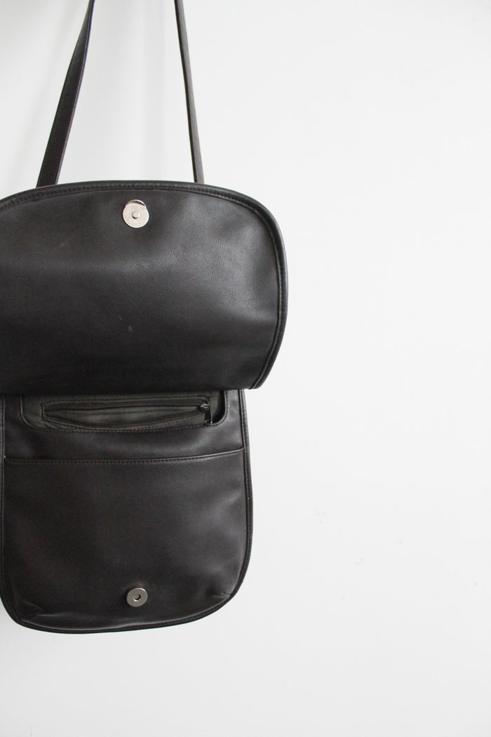 walnut vegan leather shoulder bag