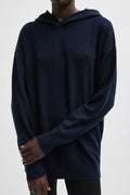 Washable Cashmere Easy Mens Hoodie - Navy