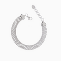 Waterproof Silver Braided Band Bracelet