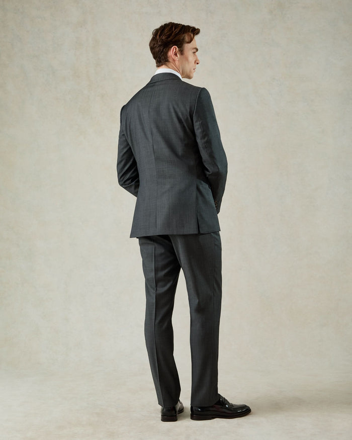 Watson Wool Pindot Suit Jacket Charcoal