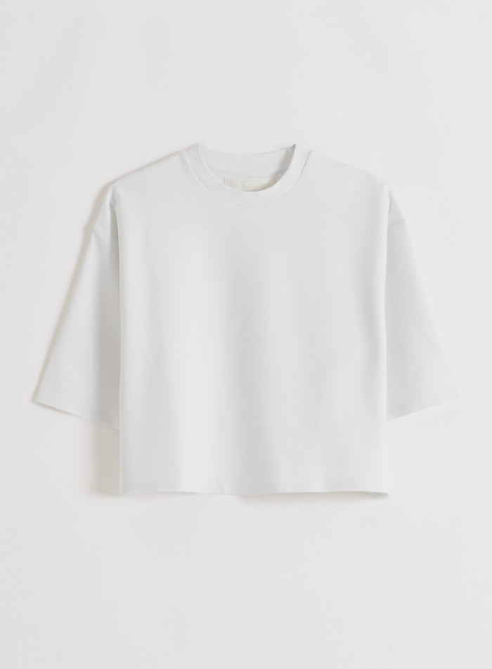 Valkoinen Luxe Boxy Short Sleeve -tasokuva