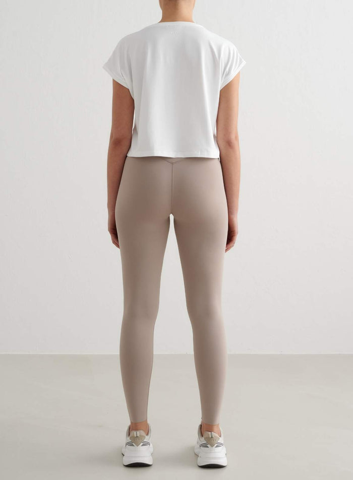 White Soft Basic Roll Sleeve Top