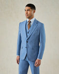 Wilson Wool Linen Suit Jacket Mid Blue