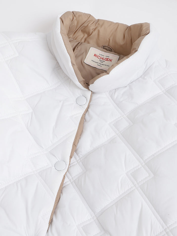 Women White Puffer Jacket