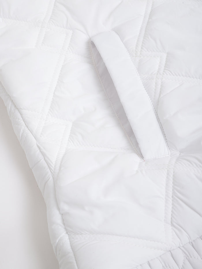 Women White Puffer Jacket