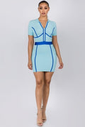 Wont Find Another....Short Sleeve Fitted Mini Dress Cherry Mellow