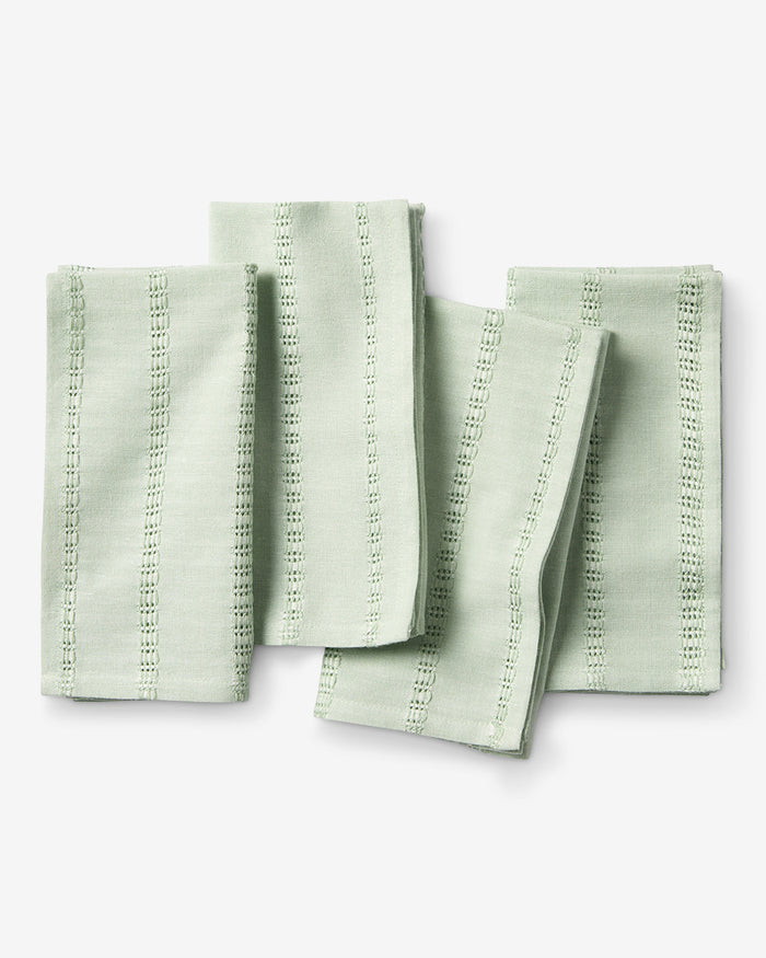 Woven Napkin Set in Sage Green