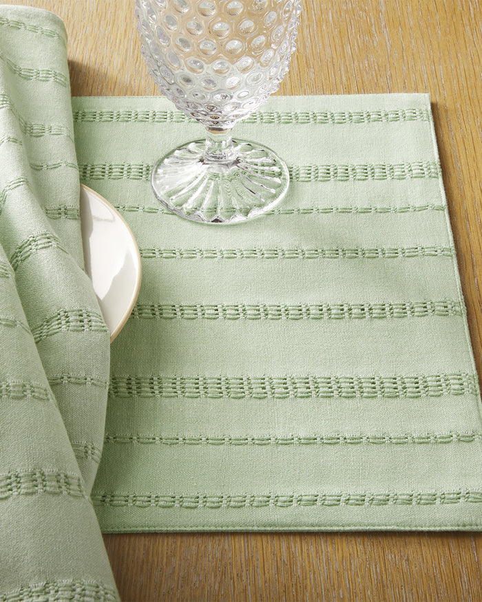 Woven Placemat Set in Sage Green