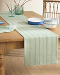 Woven Table Runner in Sage Green