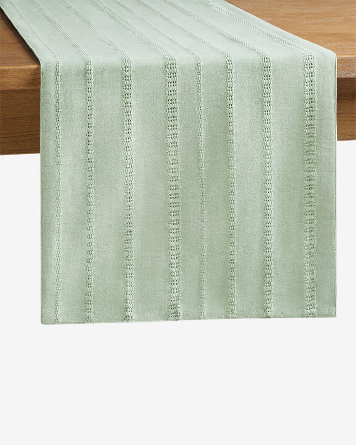 Woven Table Runner in Sage Green
