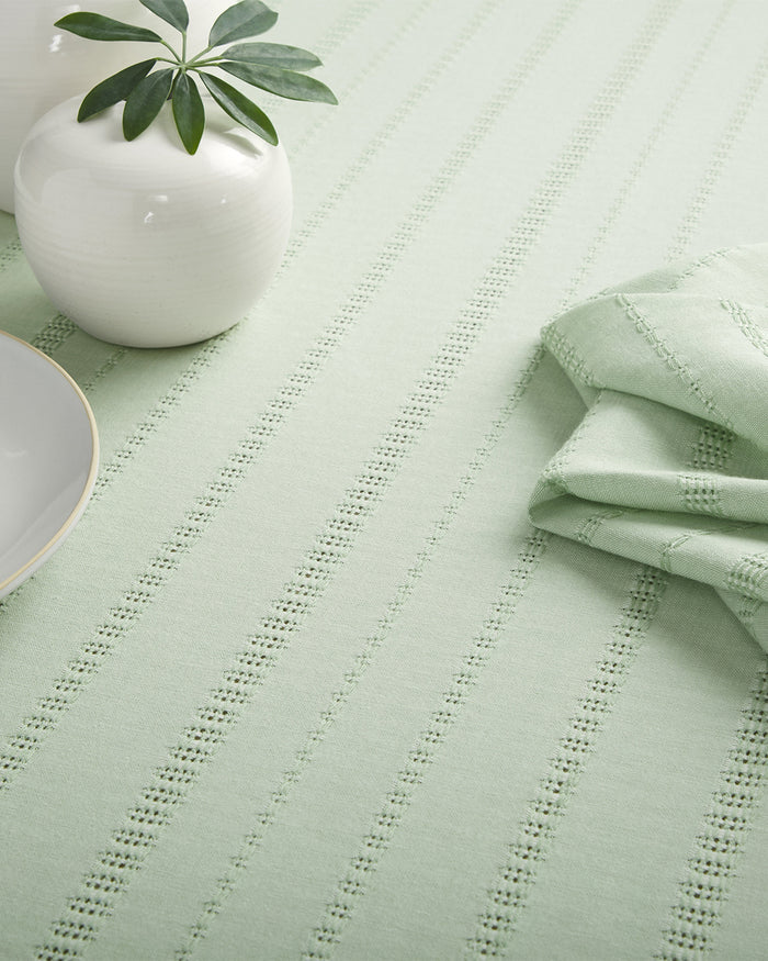 Woven Tablecloth in Sage Green 60x84
