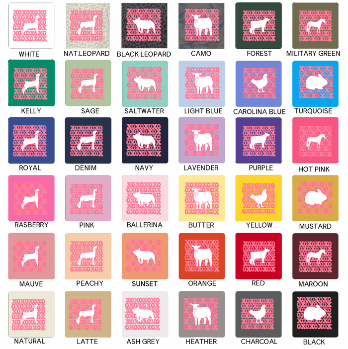 XO ANIMALS - CHOOSE YOUR ANIMALS – Infant/Toddler/Youth